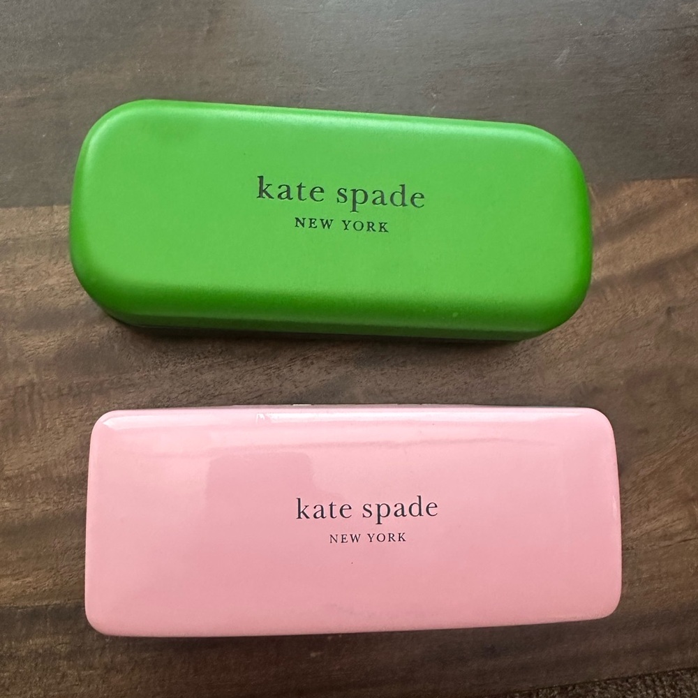 Kate Spade Green and Pink Eyeglass Cases